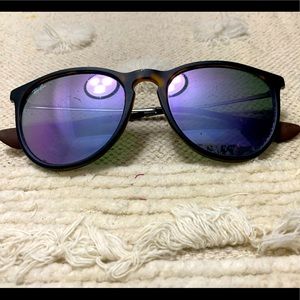 Rayban Erica women’s blue/indigo reflective lens and tortoise shell frame